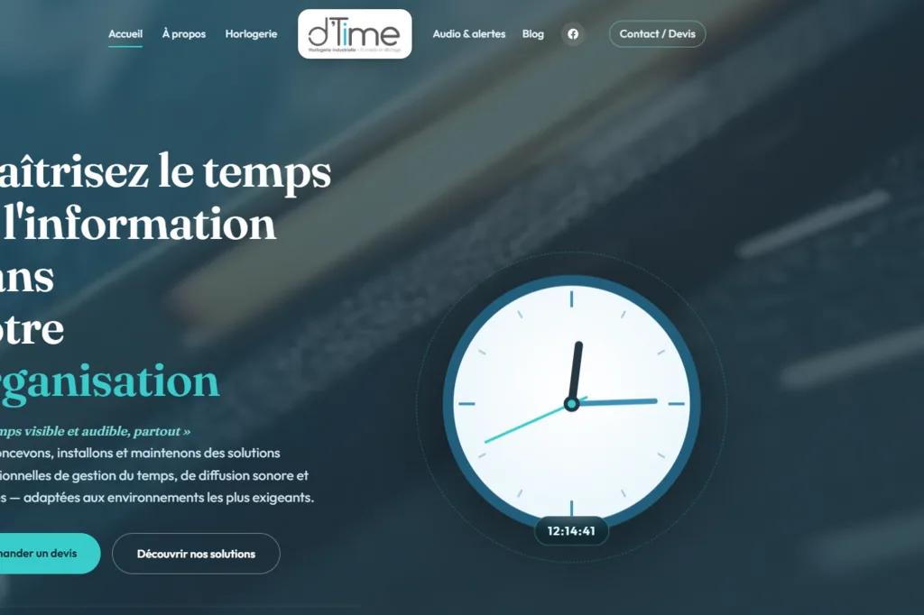 Site DTIME, horlogerie industrielle à Caen