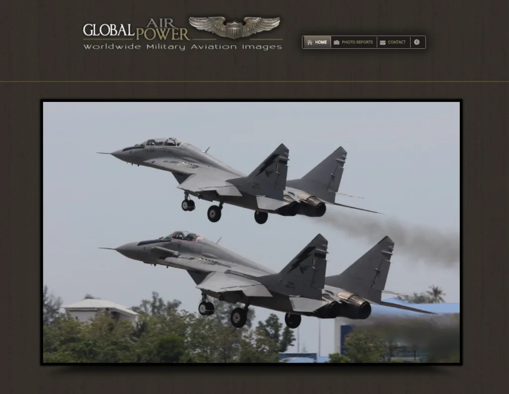 Site internet Global Air Power réalisé par caen.pro
