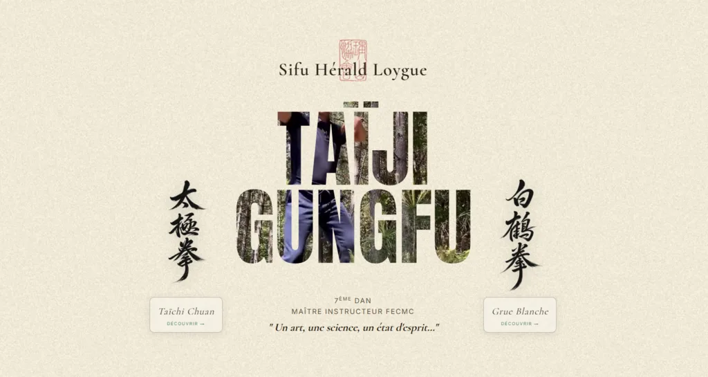 Site Taïji Gungfu, école de Taïchi et Kung-fu à Caen